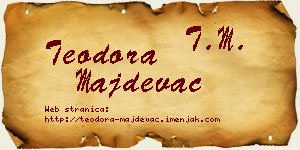 Teodora Majdevac vizit kartica